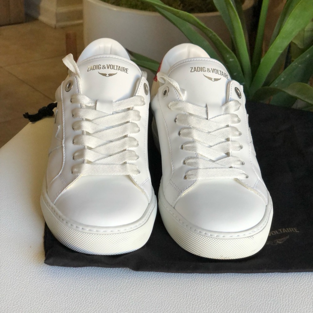 ZADIG & VOLTAIRE Zv1747 Women’s Low Profile Sneakers SIze 10